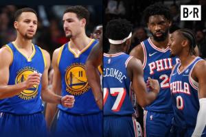 前赛季宇宙勇与76人阵容实力对决:73胜3星勇士对决全票MVP库里